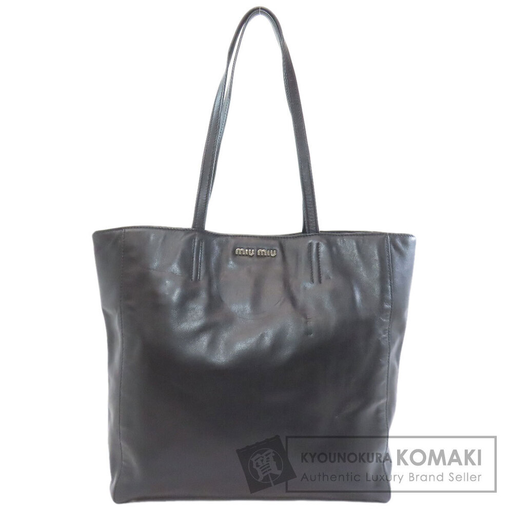 Miu Miu Logo Tote Bag Calfskin